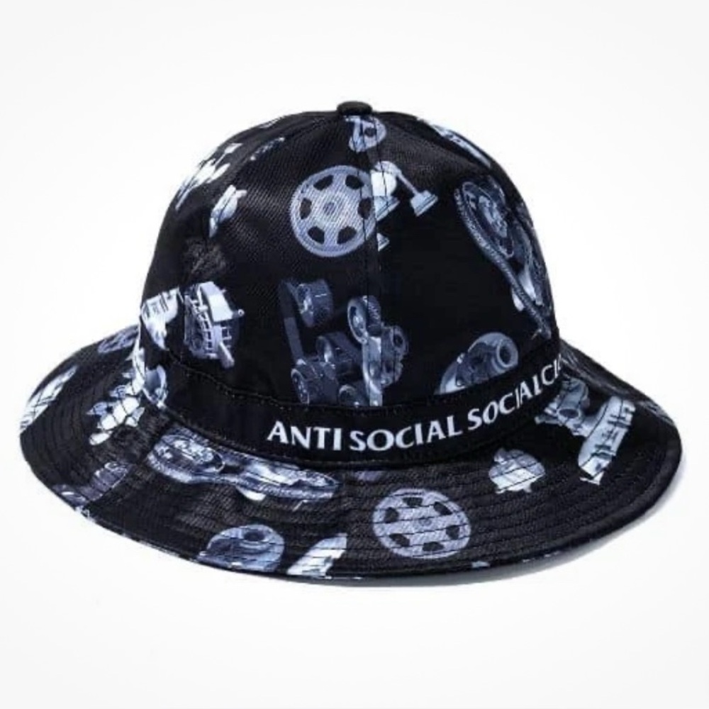 Anti Social Social Club Rod Bell Bucket Hat in Black